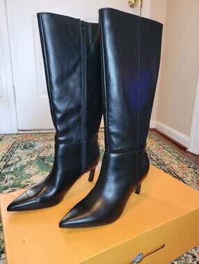 Unisa Womens Lilane Stiletto Heel Black Dress Boots, Size 9.5 NEW